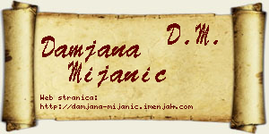 Damjana Mijanić vizit kartica
